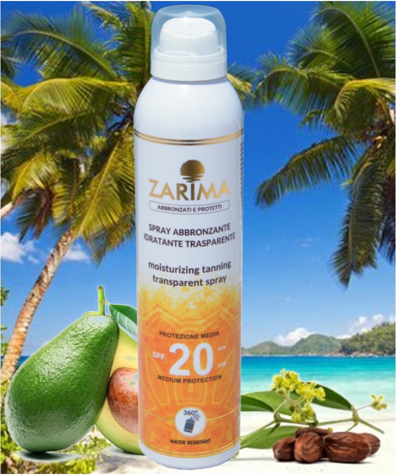 Spray abbronzante idratante trasparente SPF20 - ZARIMA