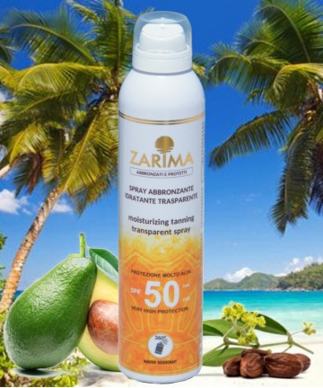 Spray abbronzante idratante trasparente SPF50 - ZARIMA