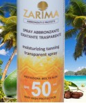 Spray abbronzante idratante trasparente SPF50 - ZARIMA